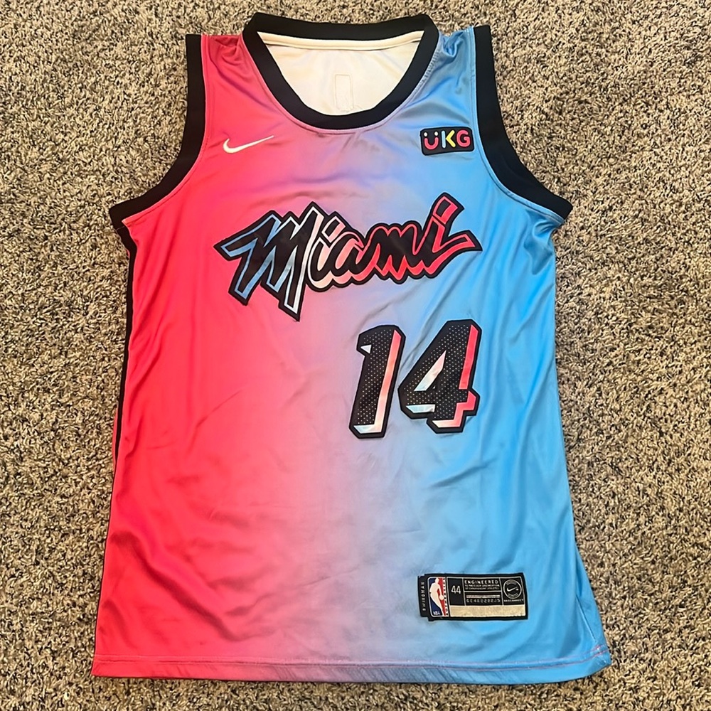 Miami Heat Vice Versa Jersey Pink Blue Gradient Tyler Herro 14